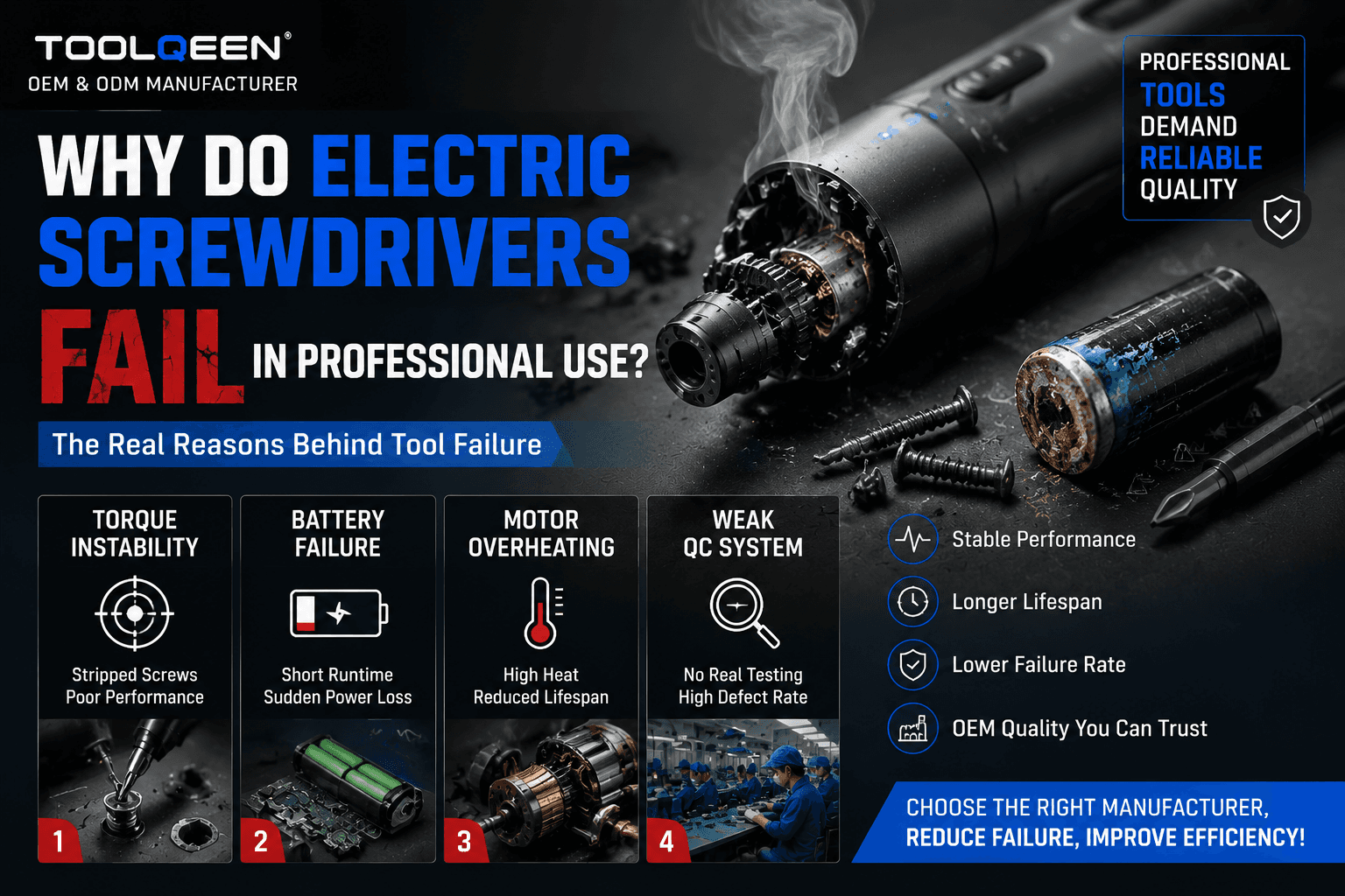 Why Do Electric Screwdrivers Fail In Professional Use?