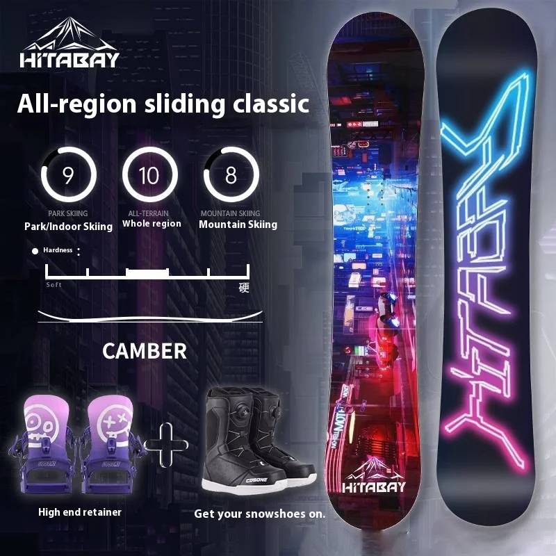 Manufacture Custom Ski Board Multi-color Freestyle Carbon Fiber Snowboard Winter Sport