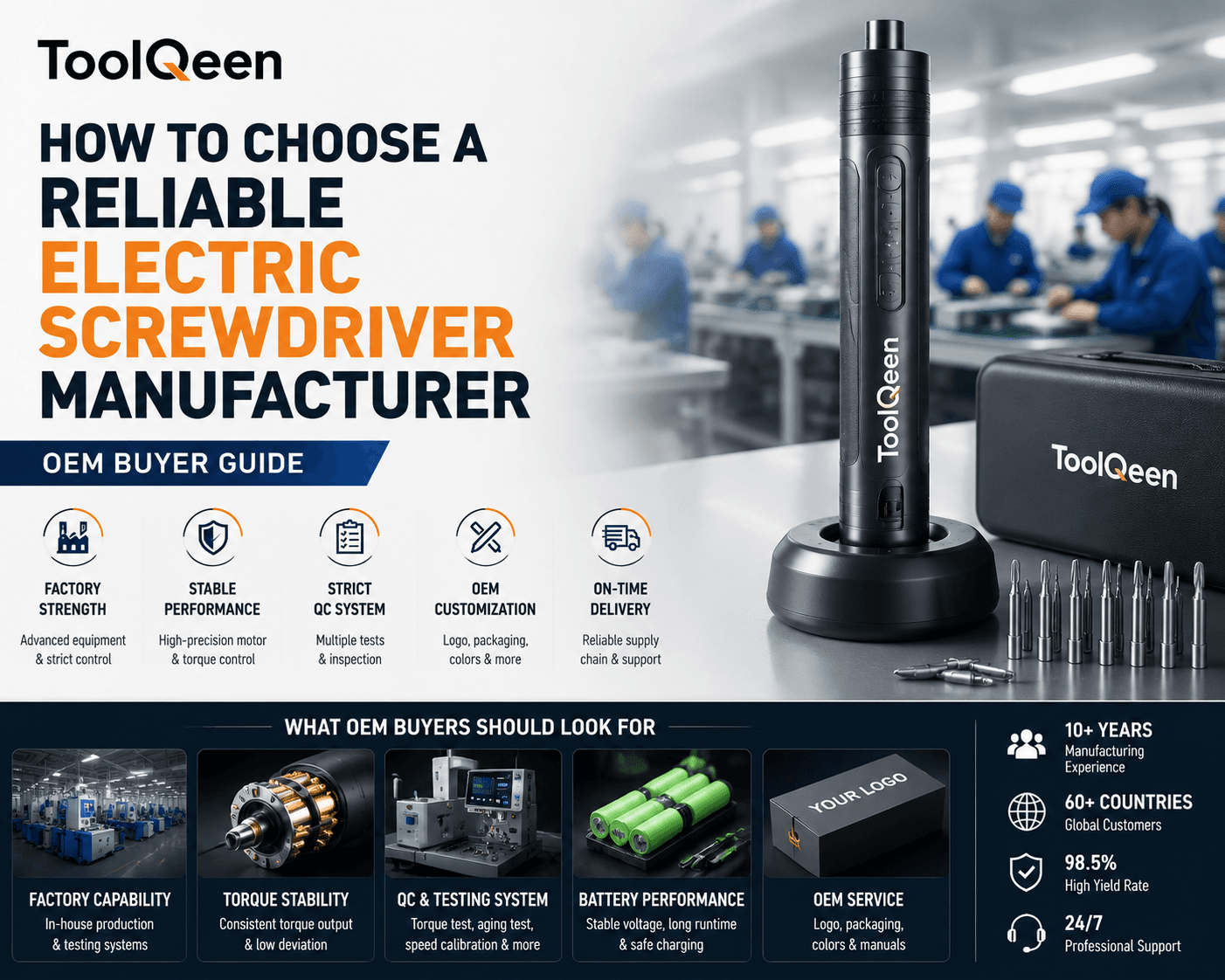 How To Choose A Reliable Electric Screwdriver Manufacturer For OEM Buyers
