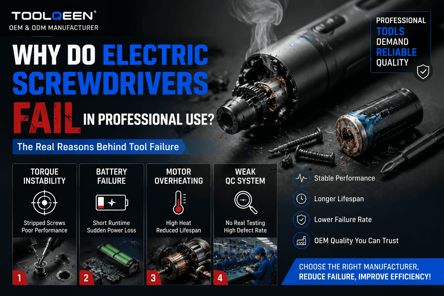 Why Do Electric Screwdrivers Fail In Professional Use?